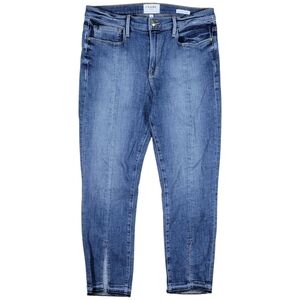 Frame Jeans Womens 31 Blue Denim Le Nouveau Straight Split Hem‎ Ankle Sheffield